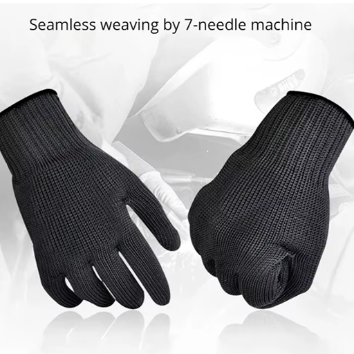Guante De Proteccion Anticortes Negro Flexible Y Comodo