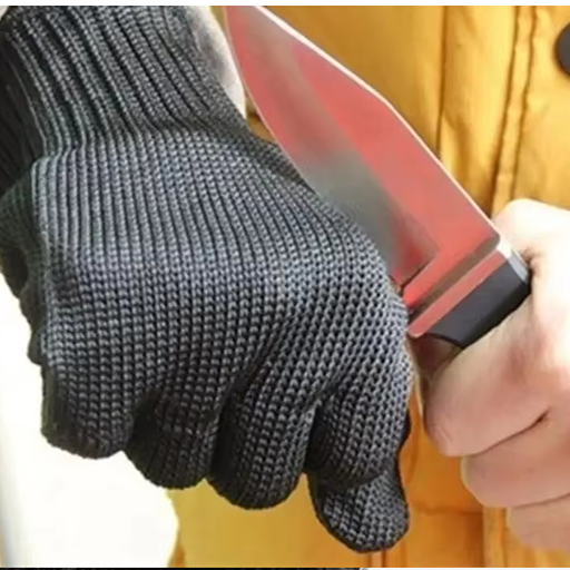 Guante De Proteccion Anticortes Negro Flexible Y Comodo