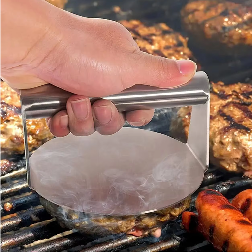 Prensa Para Carne Smash Burguer De Acero Inoxidable